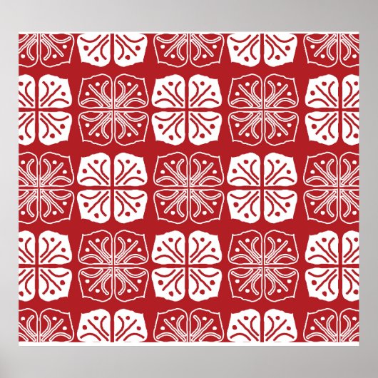 インドネシアろうけつ染め河東グルダデザイン ポスター (正面)