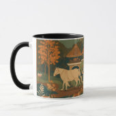 インドネシアろうけつ染め絵画ミニチュア マグカップ (左)