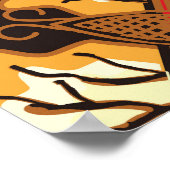 インドネシアろうけつ染め：動物相モチーフ。 ポスター (角)