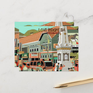 インドネシアを愛する ポストカード