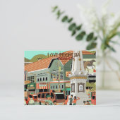 インドネシアを愛する ポストカード (スタンド正面)