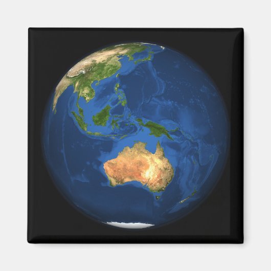 インドネシアを示す全地球のビュー，海 マグネット (正面)