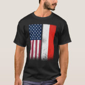 インドネシアアメリカン国旗誇りを持ったアメリカ Tシャツ (正面)