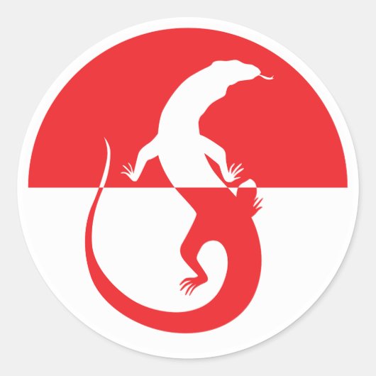 インドネシアコモド・ドラゴンモニターインドネシア ラウンドシール (正面)