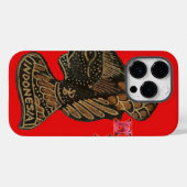 インドネシアシャドウパペットホホホデザインレッドキャンバス Case-Mate iPhoneケース (裏面 (横))