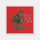 インドネシアシャドウパペットホホホホホクリスマスナプキンス スタンダードカクテルナプキン (正面)