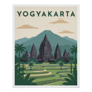 インドネシアジョグジャカルタ旅行ポスター ポスター