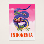 インドネシアドラゴンレトロ旅行ポスター (正面)