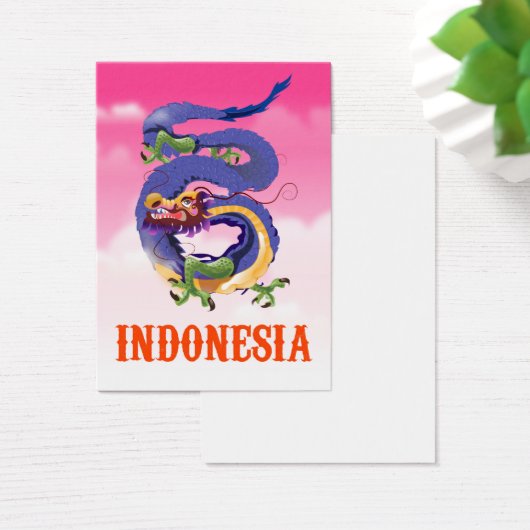 インドネシアドラゴンレトロ旅行ポスター (デスク)
