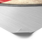 インドネシアハート国旗のステンレス鋼効果 ポスター (角)