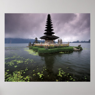 インドネシアバリウルンダヌ寺院 ポスター