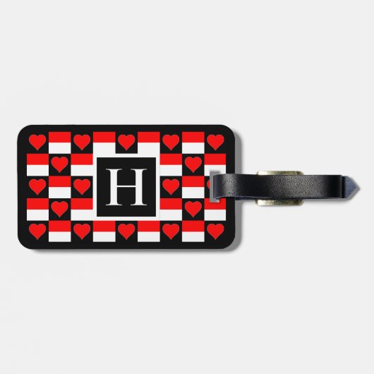 インドネシアパーソナライズされた国旗のカスタム文字 ラゲッジタグ (裏面横)