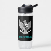 インドネシアフィットネスとインドネシアの武器のコート/国旗 ウォーターボトル (左面)
