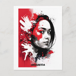 インドネシアポストカード – ポートレート- World of Women ポストカード