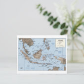 インドネシアモダンの地図 ポストカード (スタンド正面)