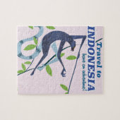 インドネシアモンキー旅行プリント ジグソーパズル (横)