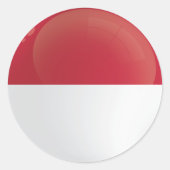 インドネシアラウンドアイコン国旗 ラウンドシール (正面)