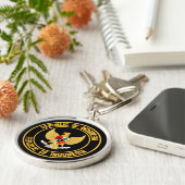 インドネシアラウンドエンブレム キーホルダー (側面)