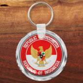 インドネシアラウンドエンブレム キーホルダー (正面)