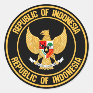 インドネシアラウンドエンブレム ラウンドシール