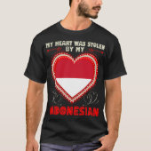 インドネシアン ハート泥棒 バレンタイン ギフト Tシャツ (正面)