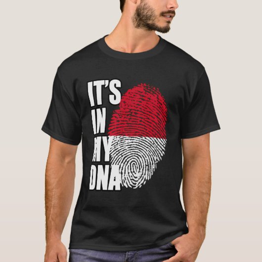 インドネシア伝統Dna国旗 Tシャツ (正面)