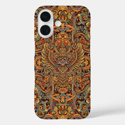 インドネシア先住民のヒンドゥー教美術デザイン Case-Mate iPhoneケース (裏面)