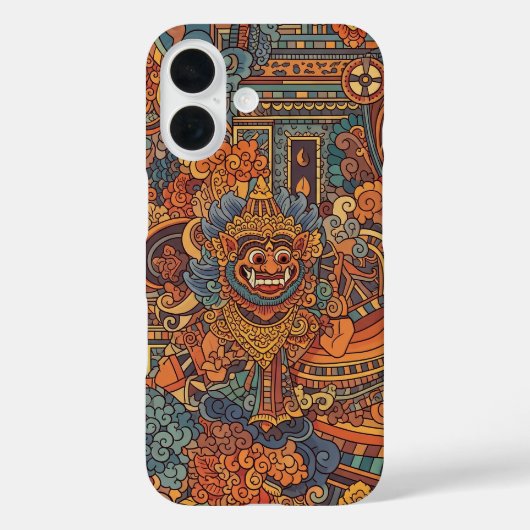 インドネシア先住民のヒンドゥー美術デザイン Case-Mate iPhoneケース (裏面)