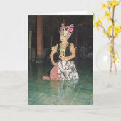 インドネシア出身のエキゾチックなゴレックダンサー カード (黄色い花)