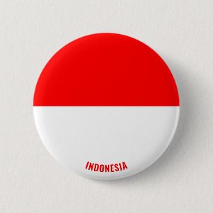 インドネシア国旗かわいい愛国心 缶バッジ