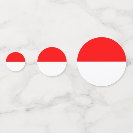 インドネシア国旗が掲げられた表紙吹雪 コンフェッティ (正面)