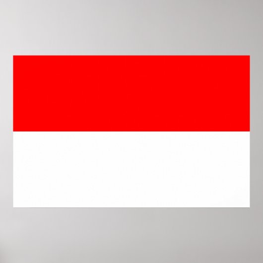 インドネシア国旗でキャンバス印刷 ポスター (正面)
