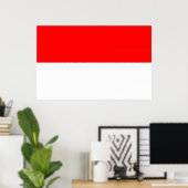 インドネシア国旗でキャンバス印刷 ポスター (ホームオフィス)