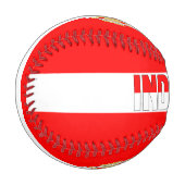 インドネシア国旗とコート・オブ・アームズ 野球ボール (正面左)