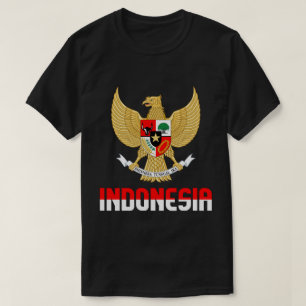 インドネシア国旗とコート・オブ・アームズ Tシャツ