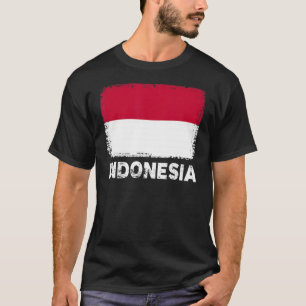 インドネシア国旗のサポートインドネシア人女性M Tシャツ