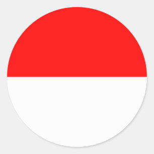 インドネシア国旗のシール ラウンドシール