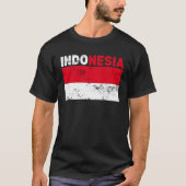 インドネシア国旗のヴィンテージTシャツ Tシャツ (正面)