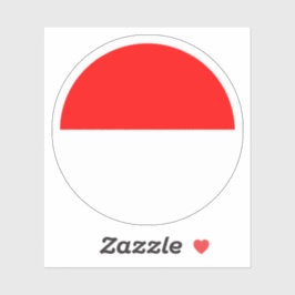 インドネシア国旗の丸いシール シール