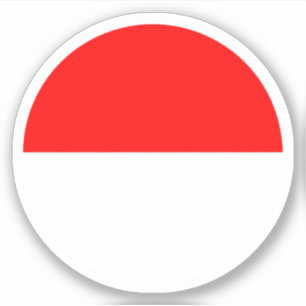 インドネシア国旗の丸いシール シール