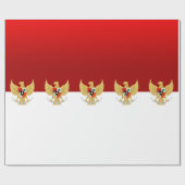 インドネシア国旗の包装紙 ラッピングペーパー (フラット)