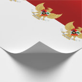 インドネシア国旗の包装紙 ラッピングペーパー (角)