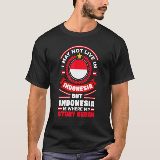 インドネシア国旗の引用文_1 Tシャツ (正面)