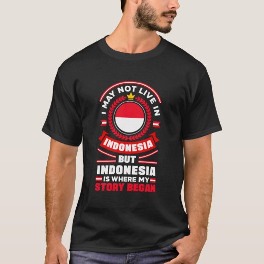 インドネシア国旗の引用文 Tシャツ (正面)