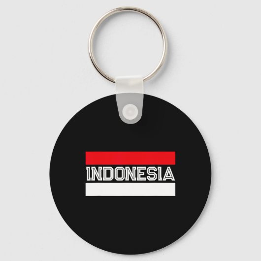 インドネシア国旗の独立記念日 キーホルダー (正面)