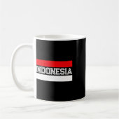 インドネシア国旗の独立記念日 コーヒーマグカップ (左)