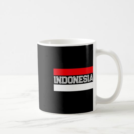 インドネシア国旗の独立記念日 コーヒーマグカップ (右)