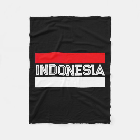 インドネシア国旗の独立記念日 フリースブランケット (正面)