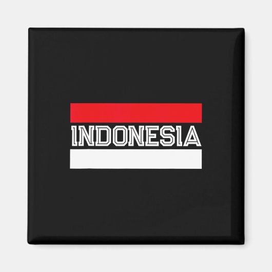 インドネシア国旗の独立記念日 マグネット (正面)