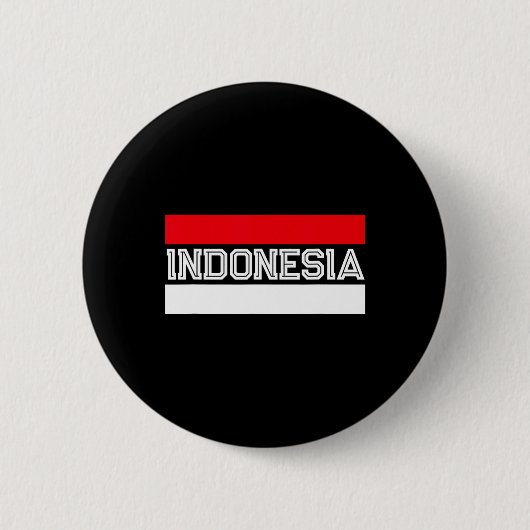 インドネシア国旗の独立記念日 缶バッジ (正面)